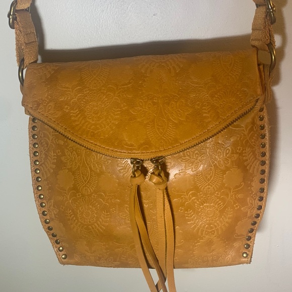 The Sak Bags The Sak Tan Tooled Genuine Leather Crossbody Poshmark